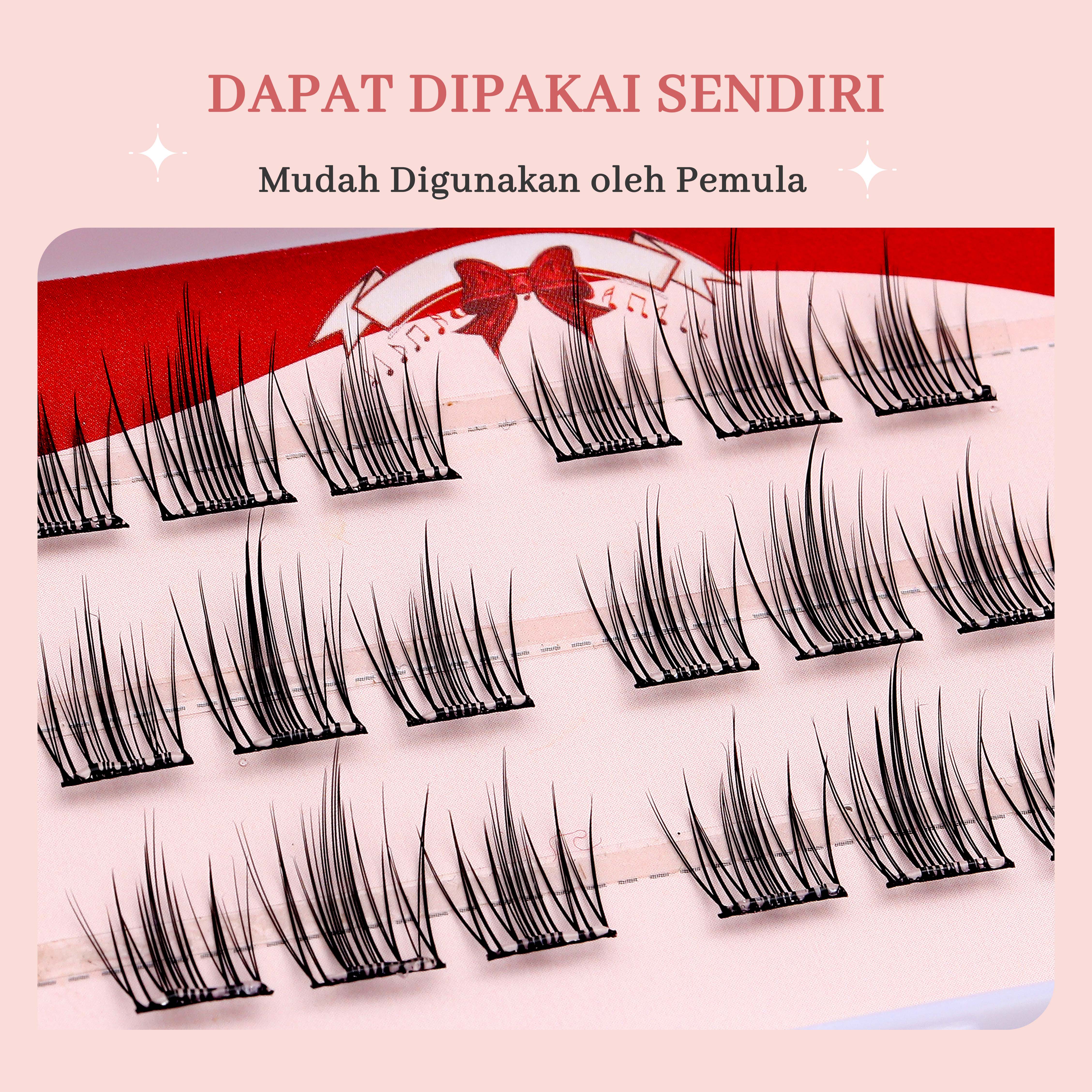 MLAN B34 Bunga Daisy / Natural Lash Bulumata Palsu Tanpa Lem C Curl 10–12mm Thumbnail 3