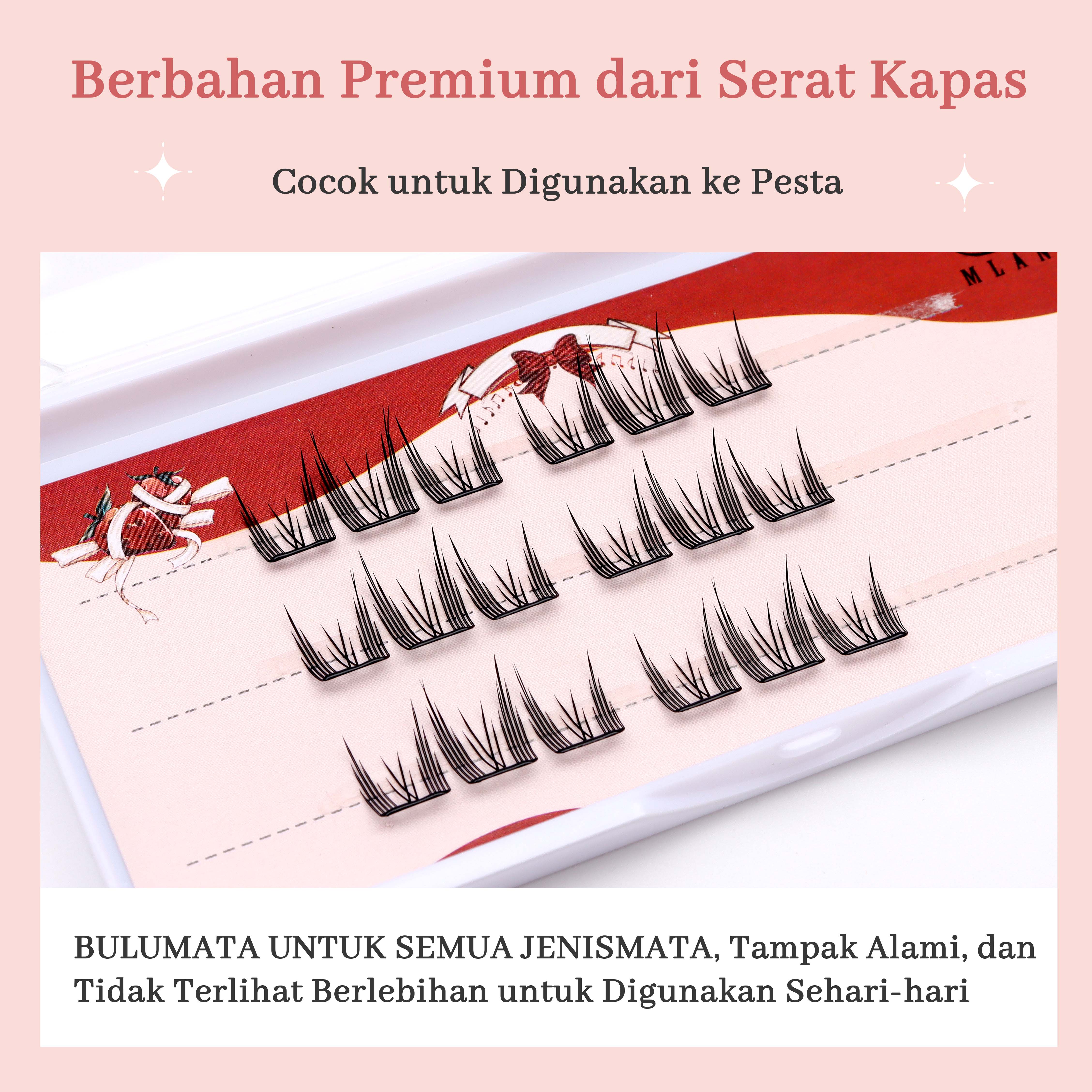 MLAN B07 Douyin Lash Bulumata Palsu Tanpa Lem C Curl 7–13mm Thumbnail 3