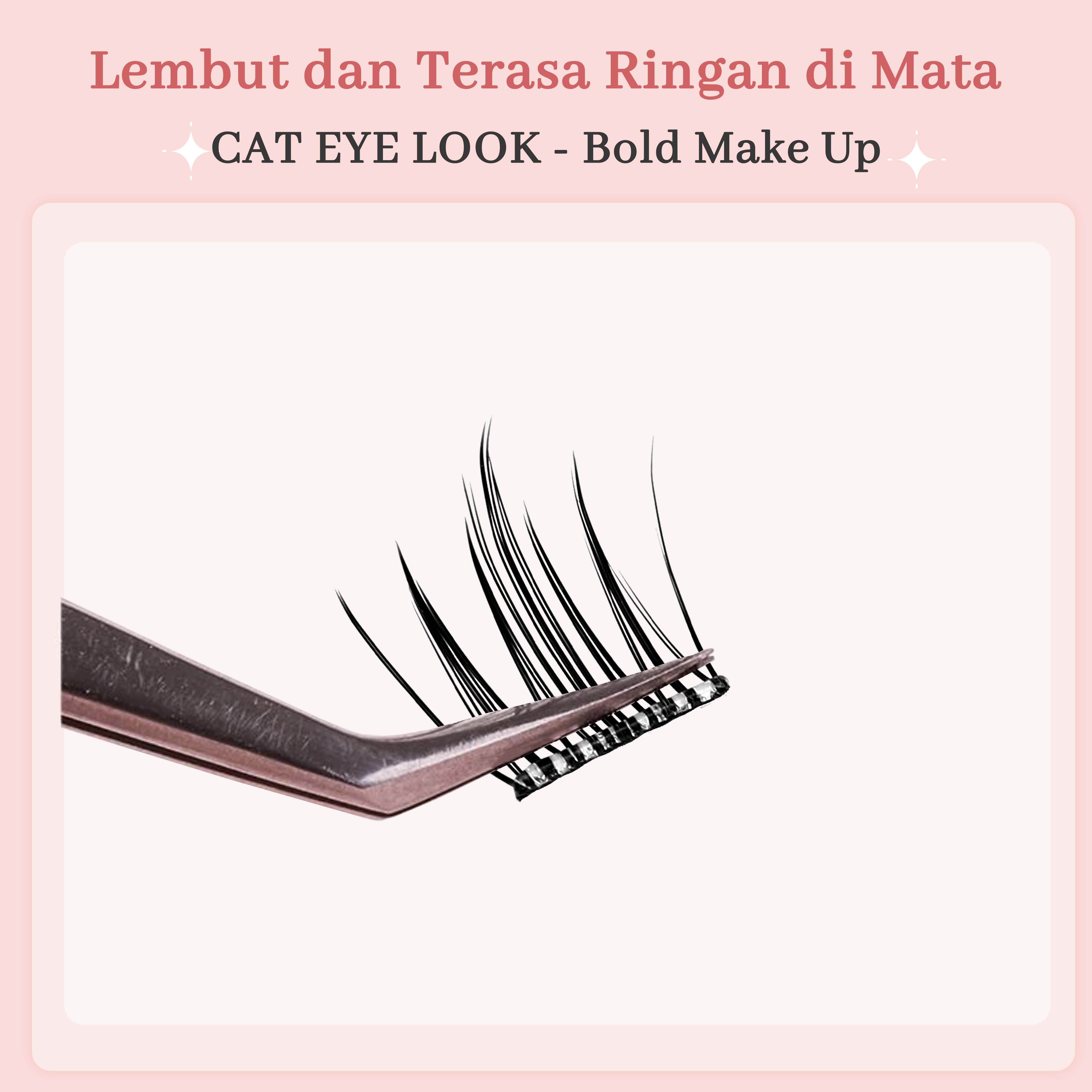 MLAN B34 Bunga Daisy / Natural Lash Bulumata Palsu Tanpa Lem C Curl 10–12mm Thumbnail 4
