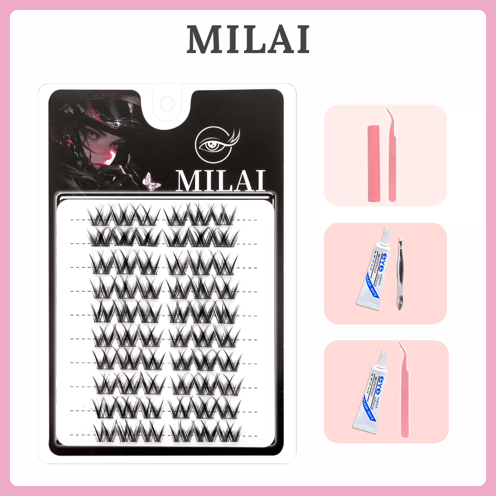 MILAI A12 Russian Look Bulu Mata Palsu - Riasan Mata Eyelash Bulumata | Eyelash Extension