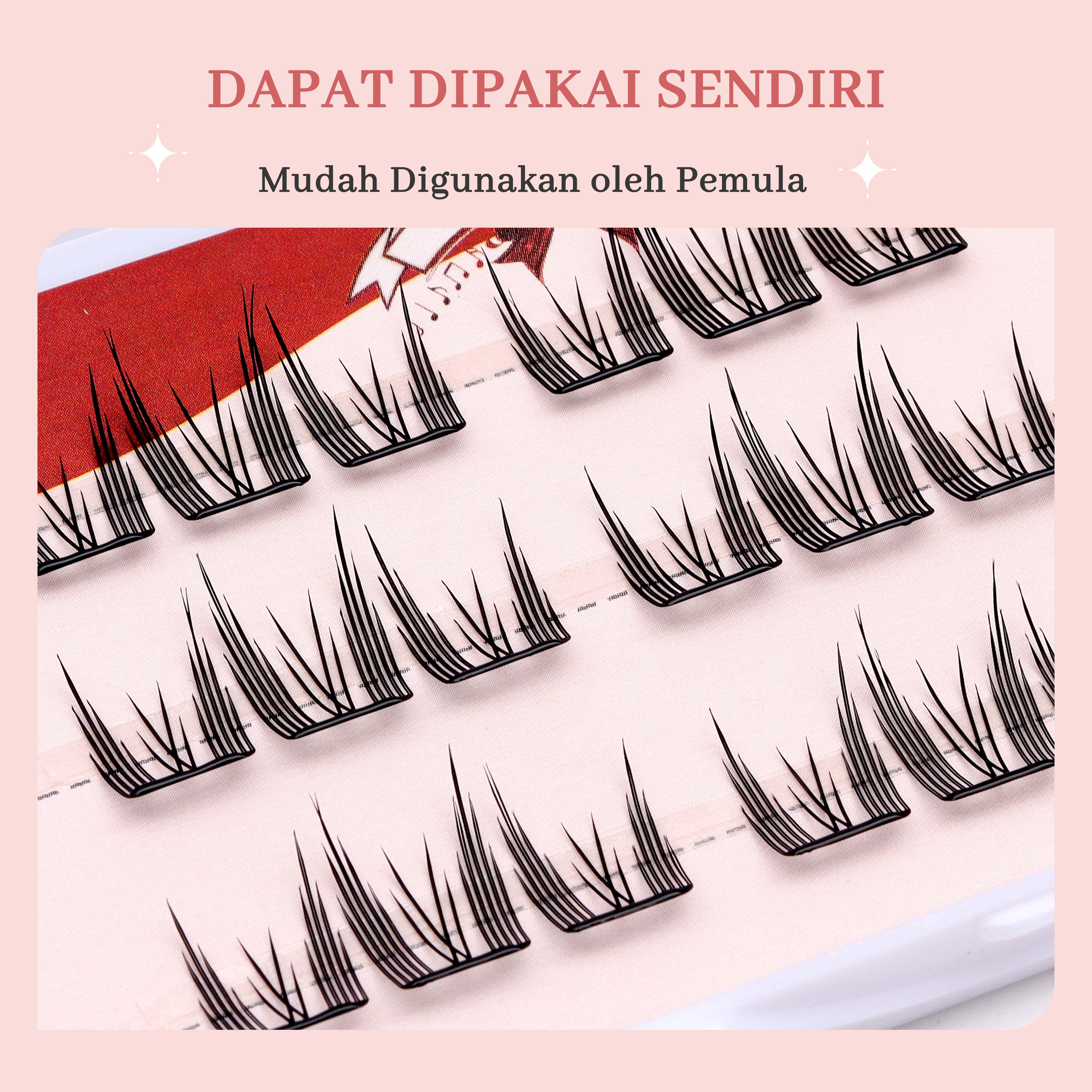 MLAN B07 Douyin Lash Bulumata Palsu Tanpa Lem C Curl 7–13mm Thumbnail 2