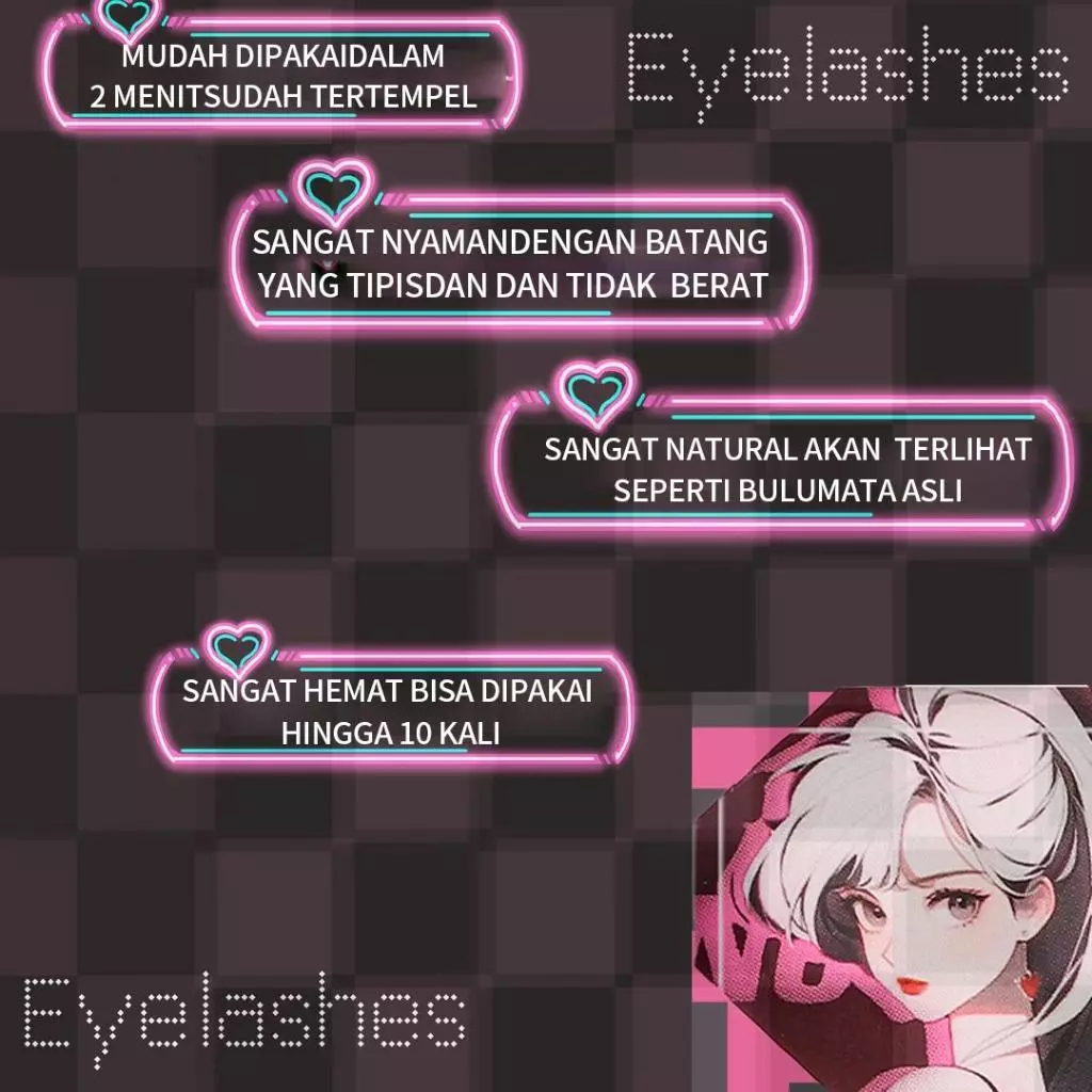 MILAI Bulu Mata A08 Trilogy Bulu Mata Palsu - Eyelash Extension | Riasan Mata Bulumata Palsu Thumbnail 8