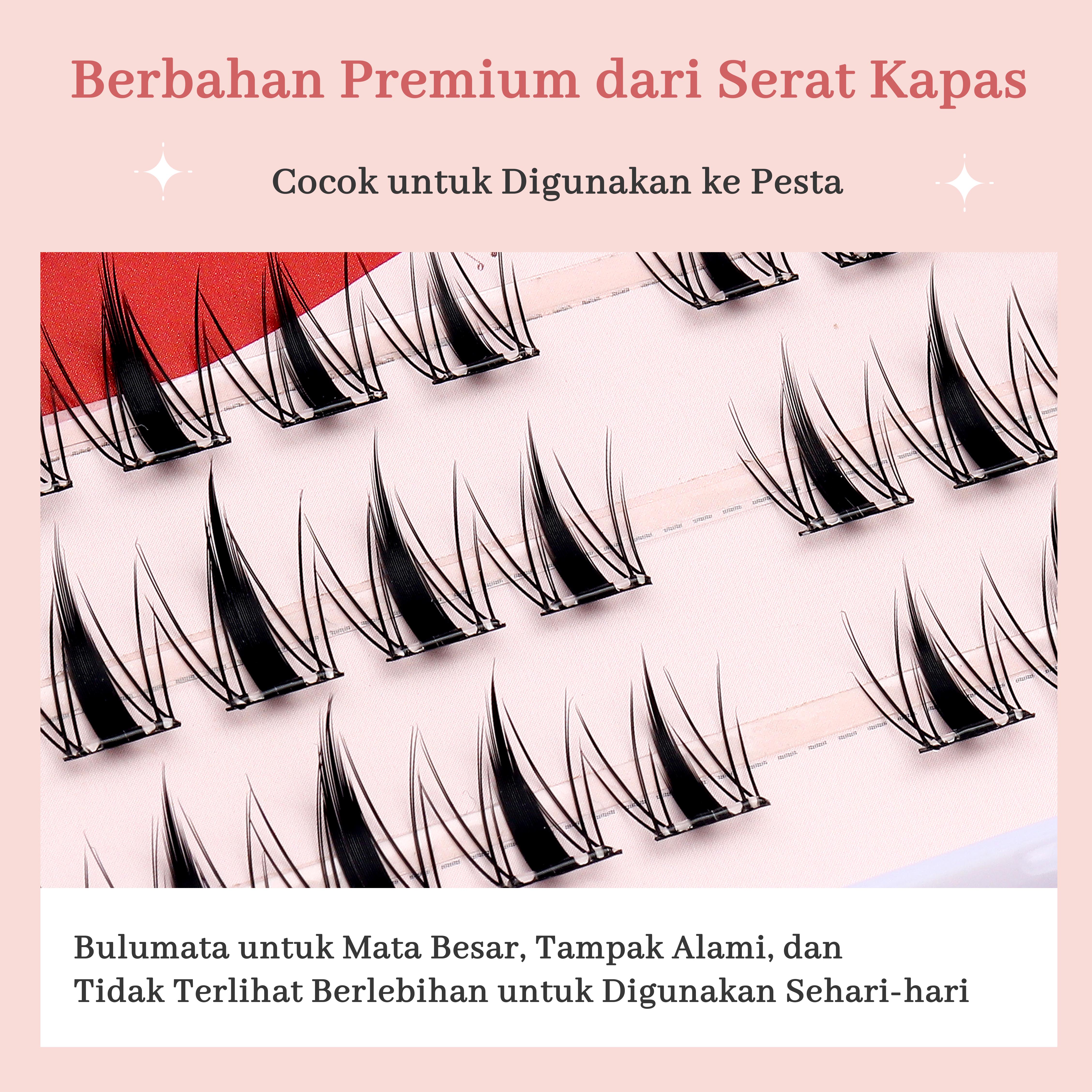 MLAN B24 Little Bunny / Anime Lash Bulumata Palsu Tanpa Lem C Curl 9–13mm Thumbnail 2