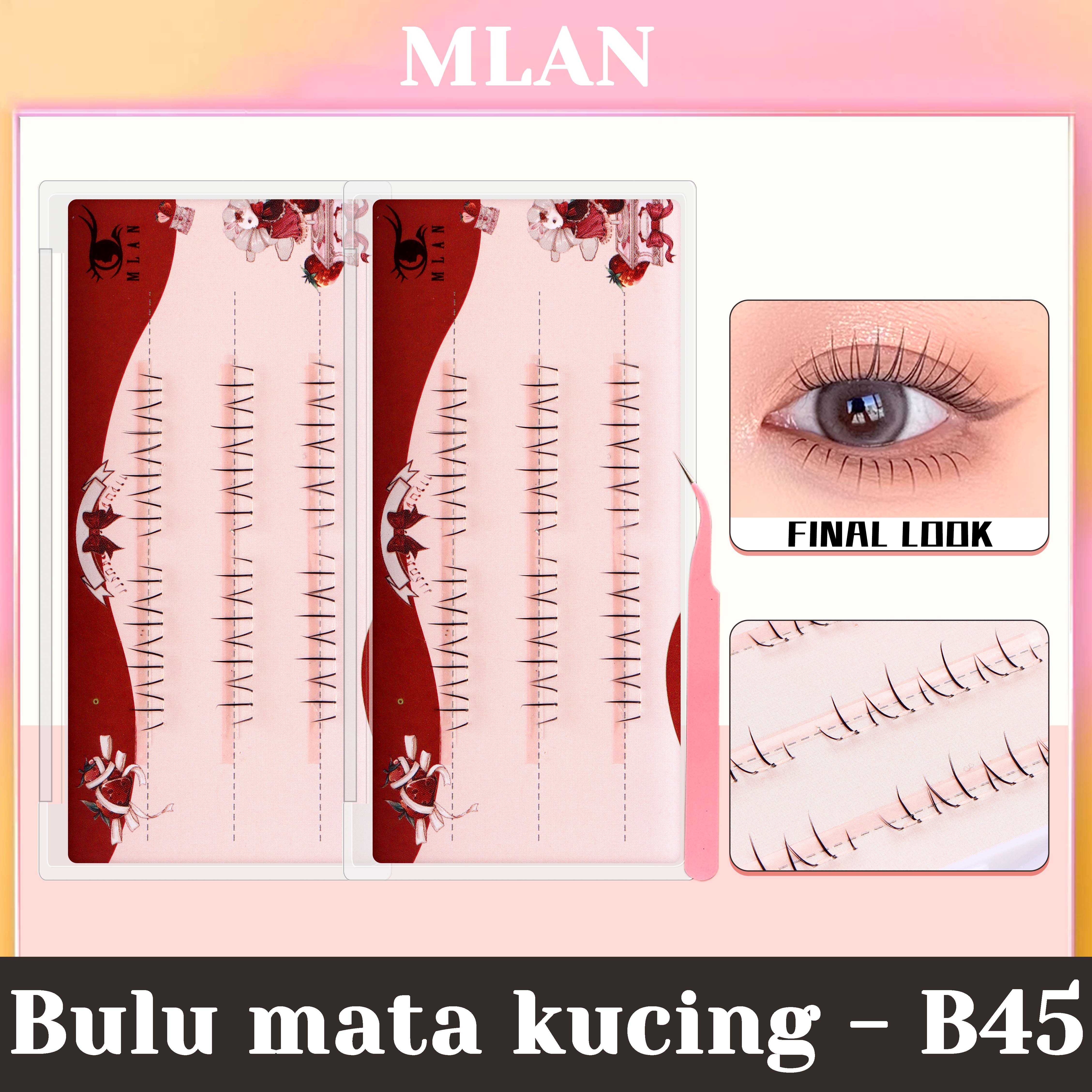 MLAN B45 Cat Lower Lash /Bulumata Bagian Bawah/UnderLash Bulumata Palsu Tanpa Lem C Curl 5-6mm
