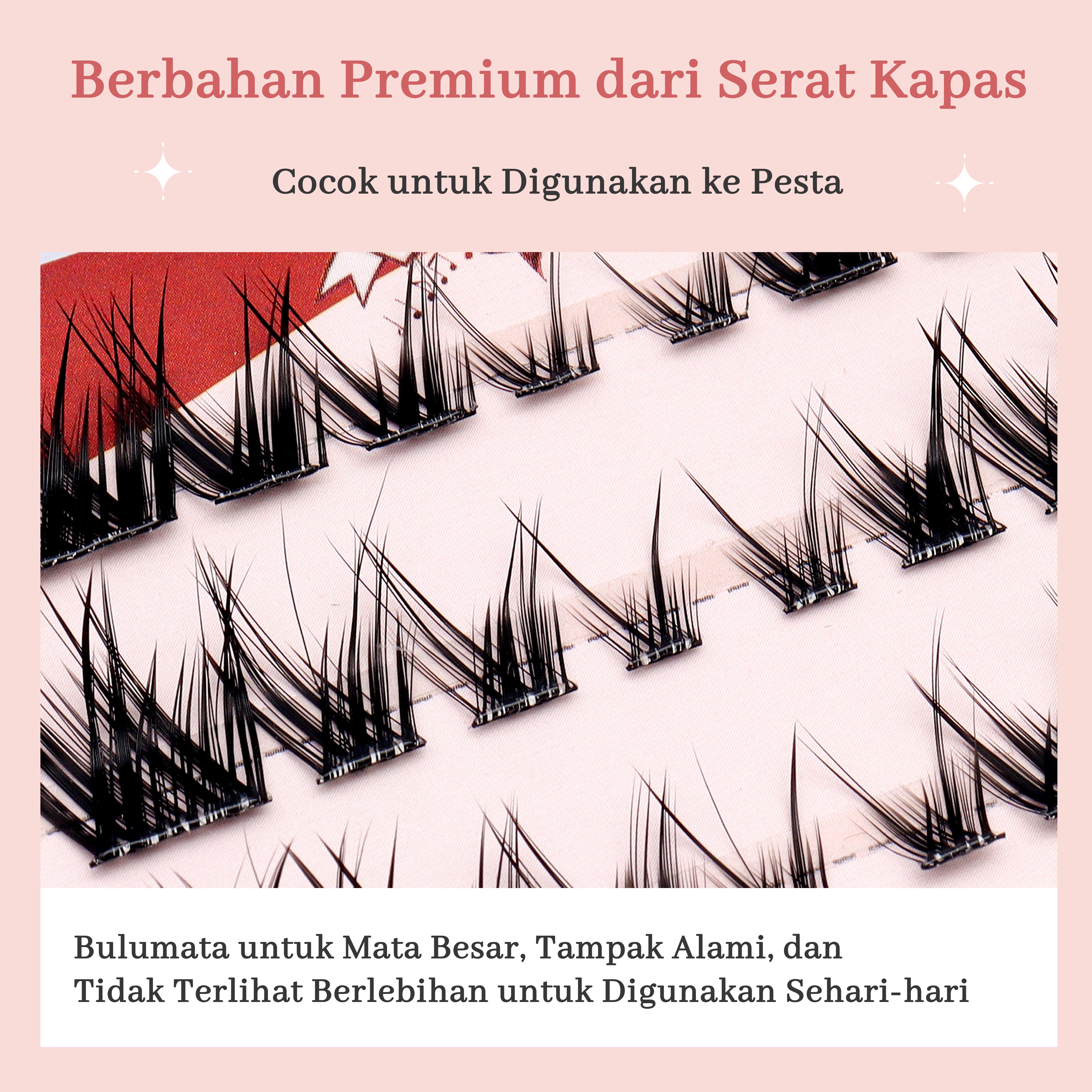 MLAN B11 Cat Eye Lash Bulumata Palsu Tanpa Lem C Curl 6–13mm Thumbnail 2