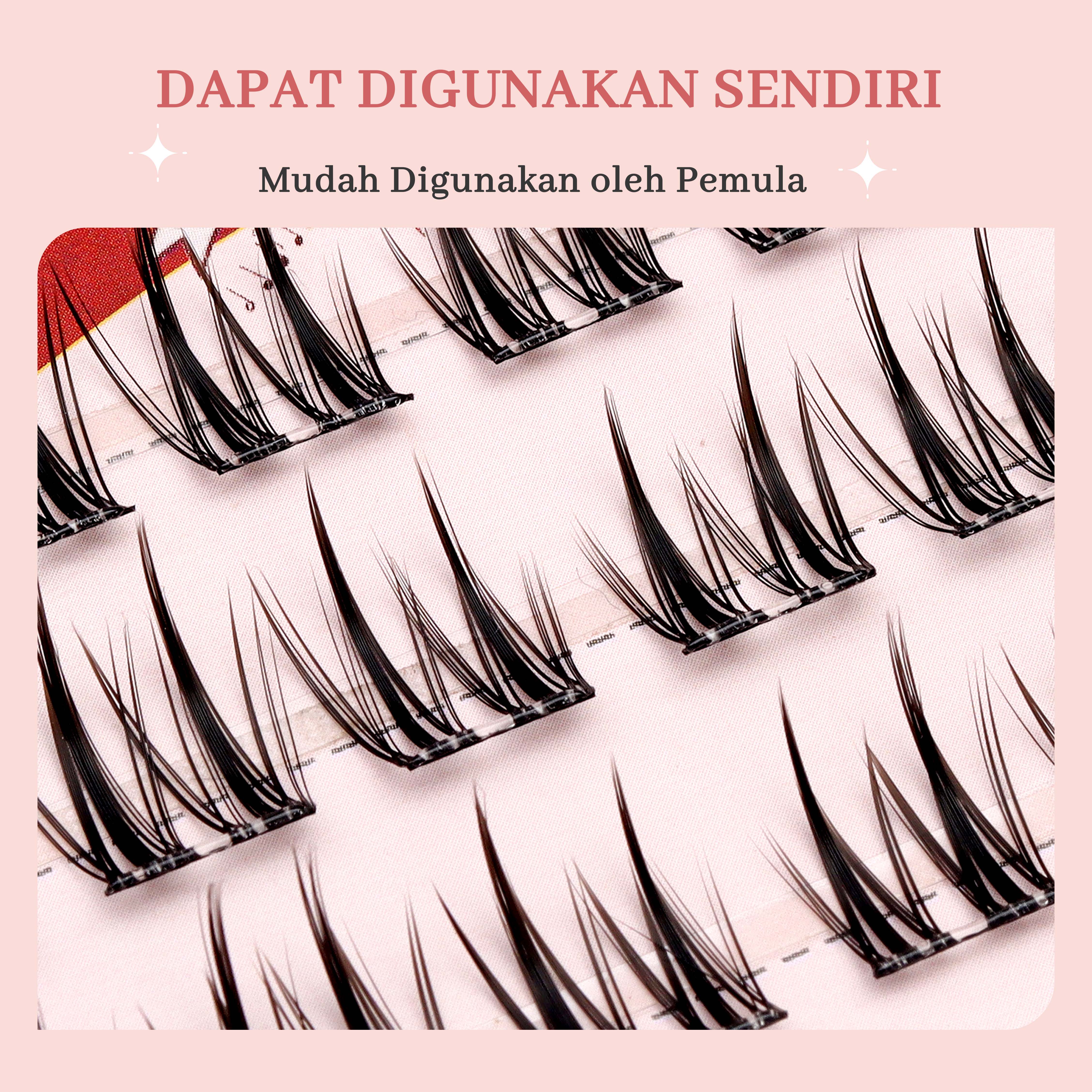 MLAN B10 Korean Lash Bulumata Palsu Tanpa Lem C Curl 11–13mm Thumbnail 3