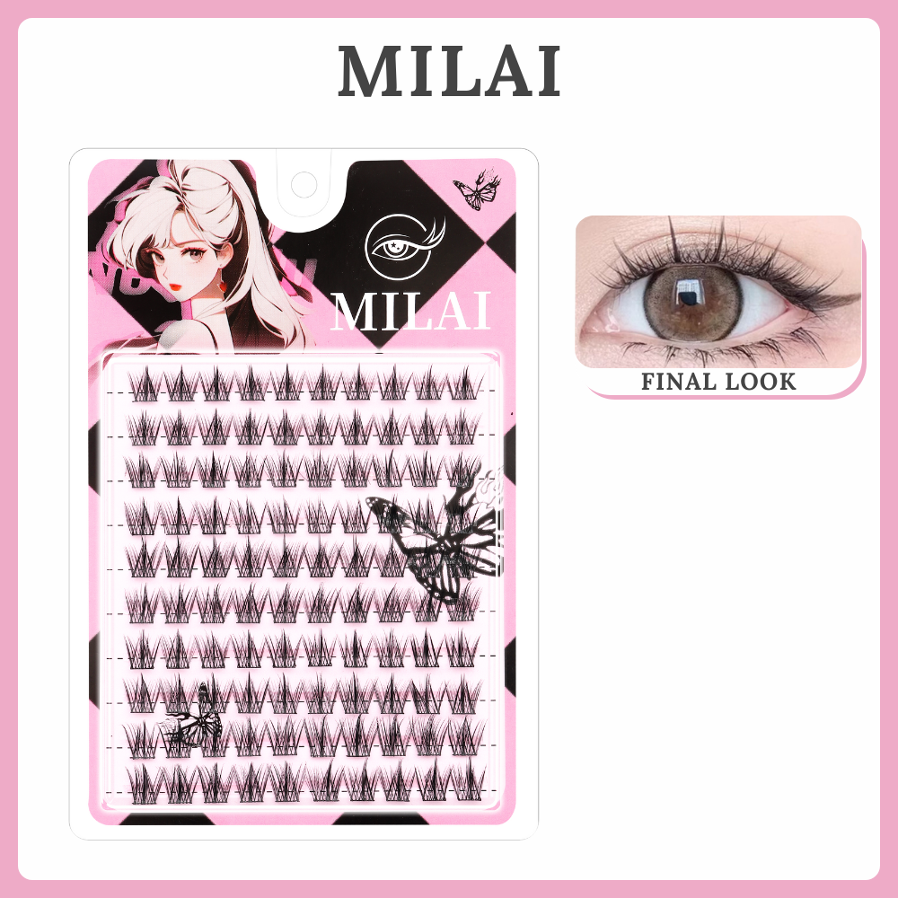 MILAI Bulu Mata A08 Trilogy Bulu Mata Palsu - Eyelash Extension | Riasan Mata Bulumata Palsu Thumbnail 4